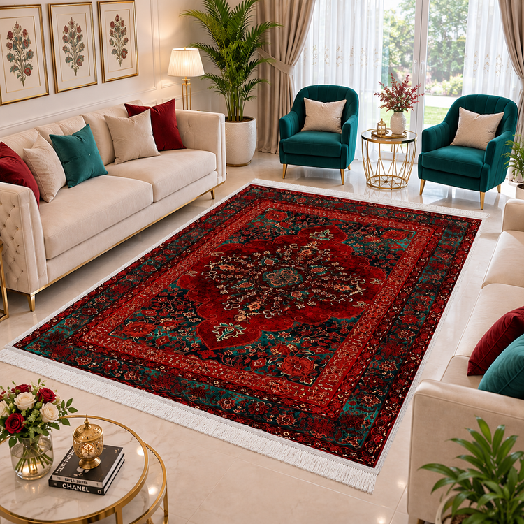 فرشینه مخمل کلاسیک لاکی