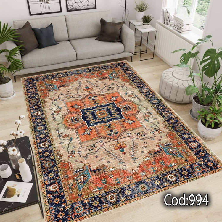 فرشینه مخمل وینتیج نارنجی