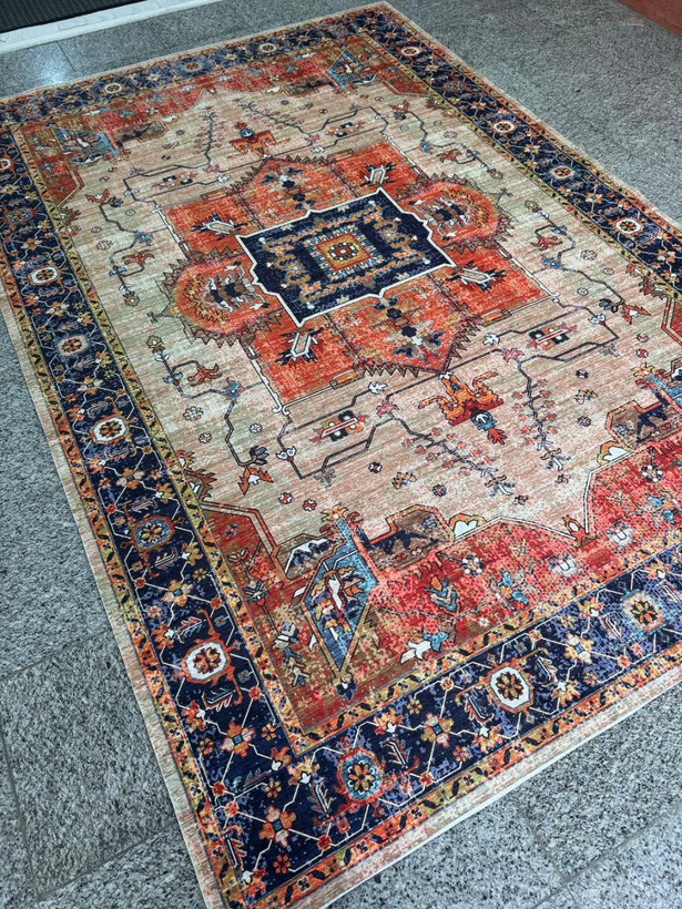 فرشینه مخمل وینتیج نارنجی