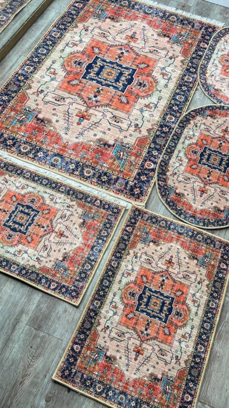 فرشینه مخمل وینتیج نارنجی