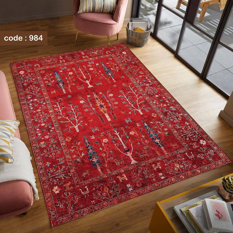 فرشینه مخمل لاکی طرح سلطان آباد