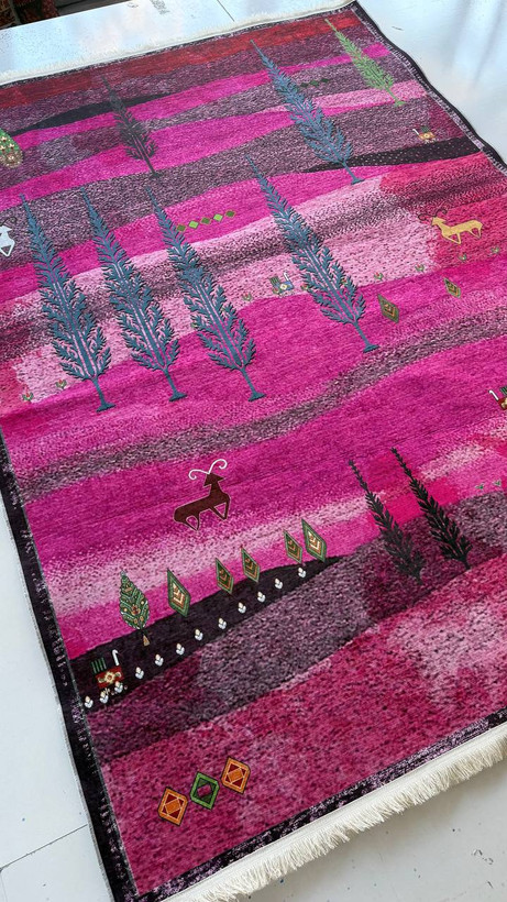 فرشینه مخمل سنتی رنگی