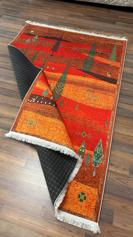 فرشینه مخمل سنتی رنگی