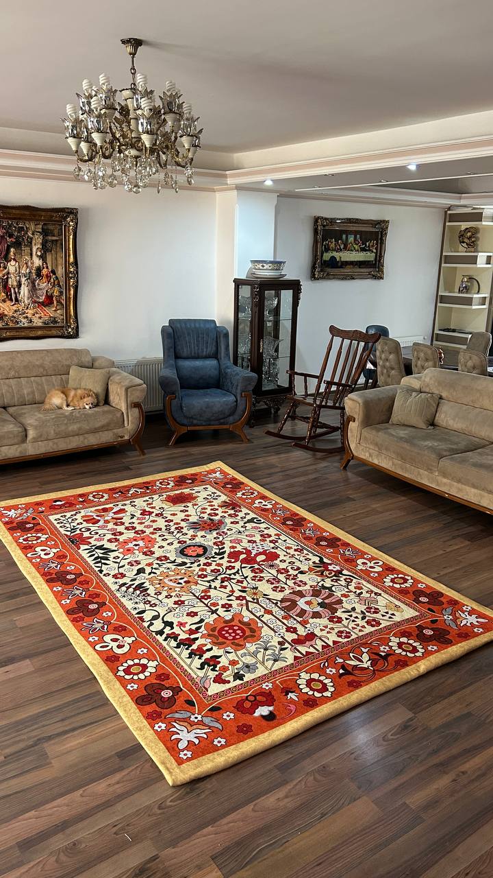 روفرشی کشدار مخمل شانل طرح سلطان آباد