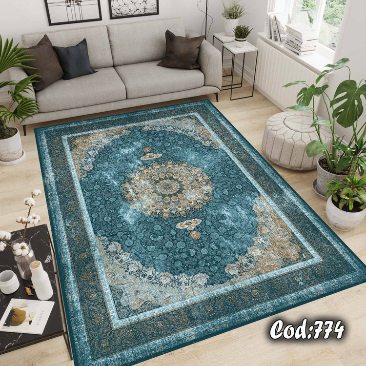 روفرشی کشدار مخمل شانل فیروزه ای