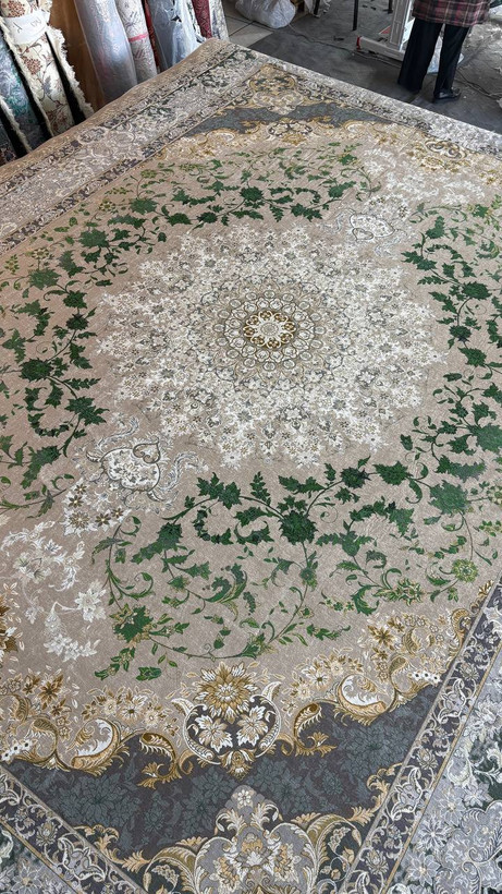 روفرشی کشدار مخمل شانل سبز