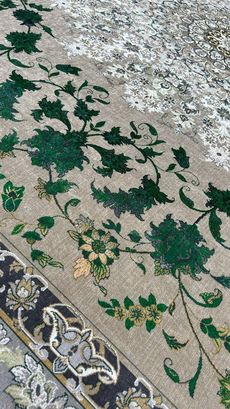 روفرشی کشدار مخمل شانل سبز