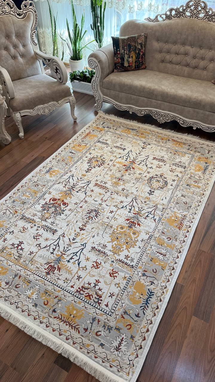 فرشینه مخمل طرح سلطان آباد کرم