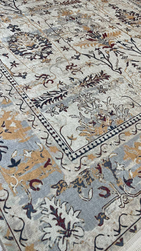 فرشینه مخمل طرح سلطان آباد کرم