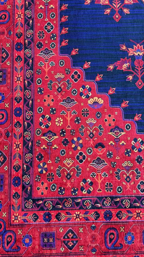 فرشینه مخمل سنتی لاکی