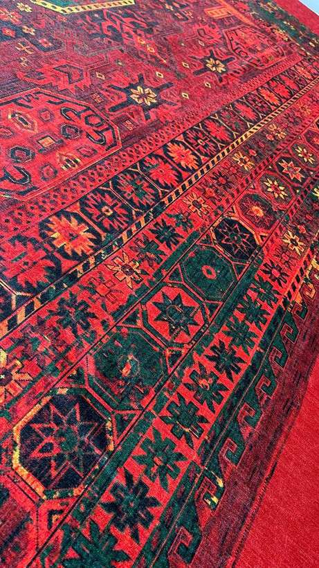 فرشینه مخمل لاکی سبز