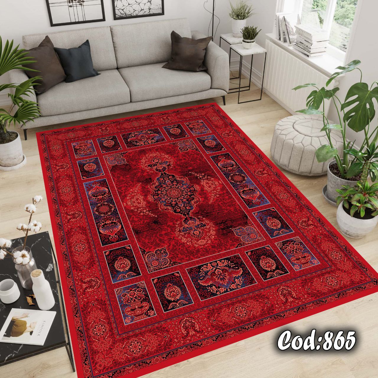 فرشینه مخمل طرح سنتی لاکی