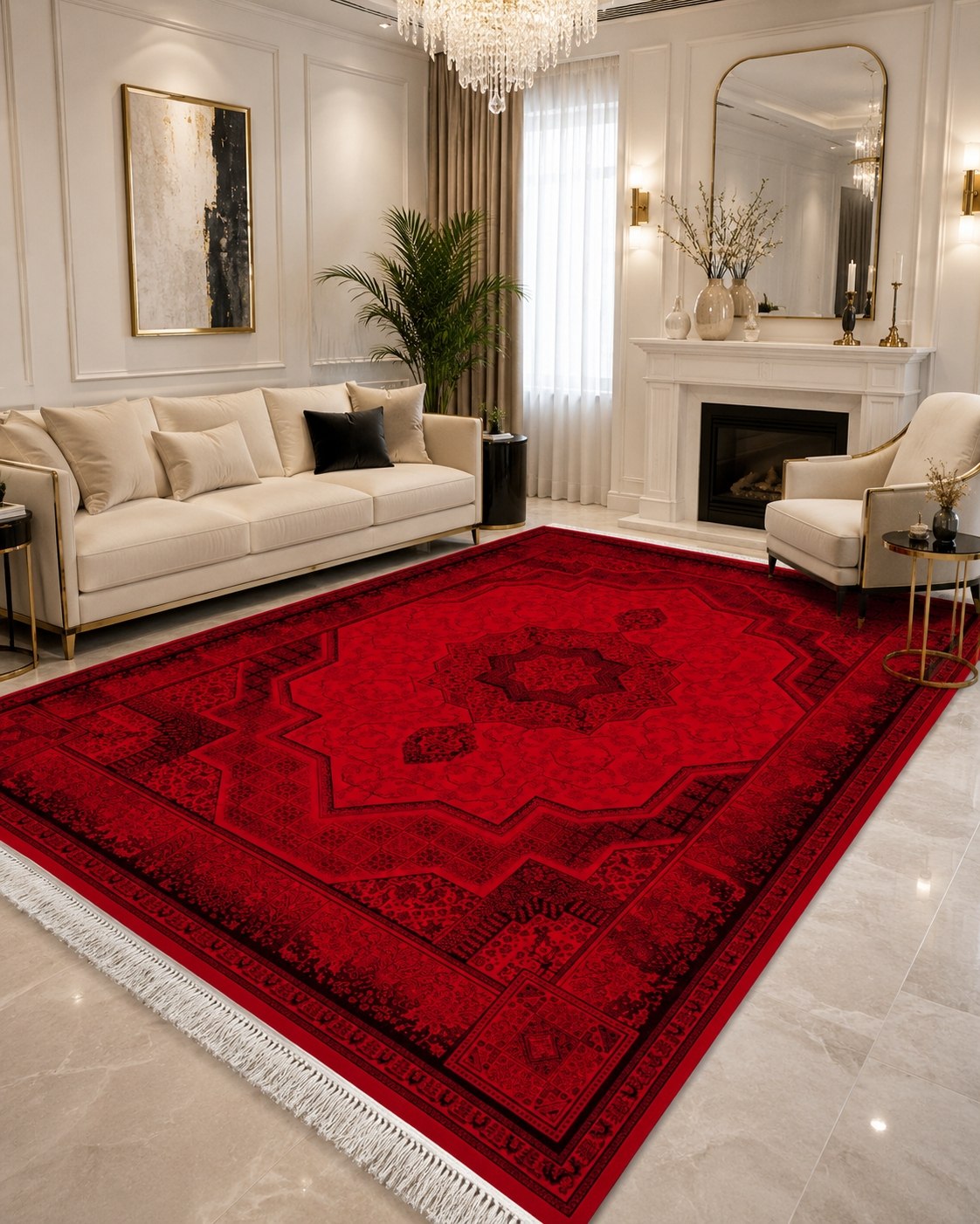 فرشینه مخمل لاکی کلاسیک